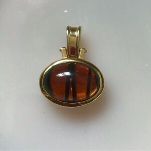 Tiger orange resin? Pendant .